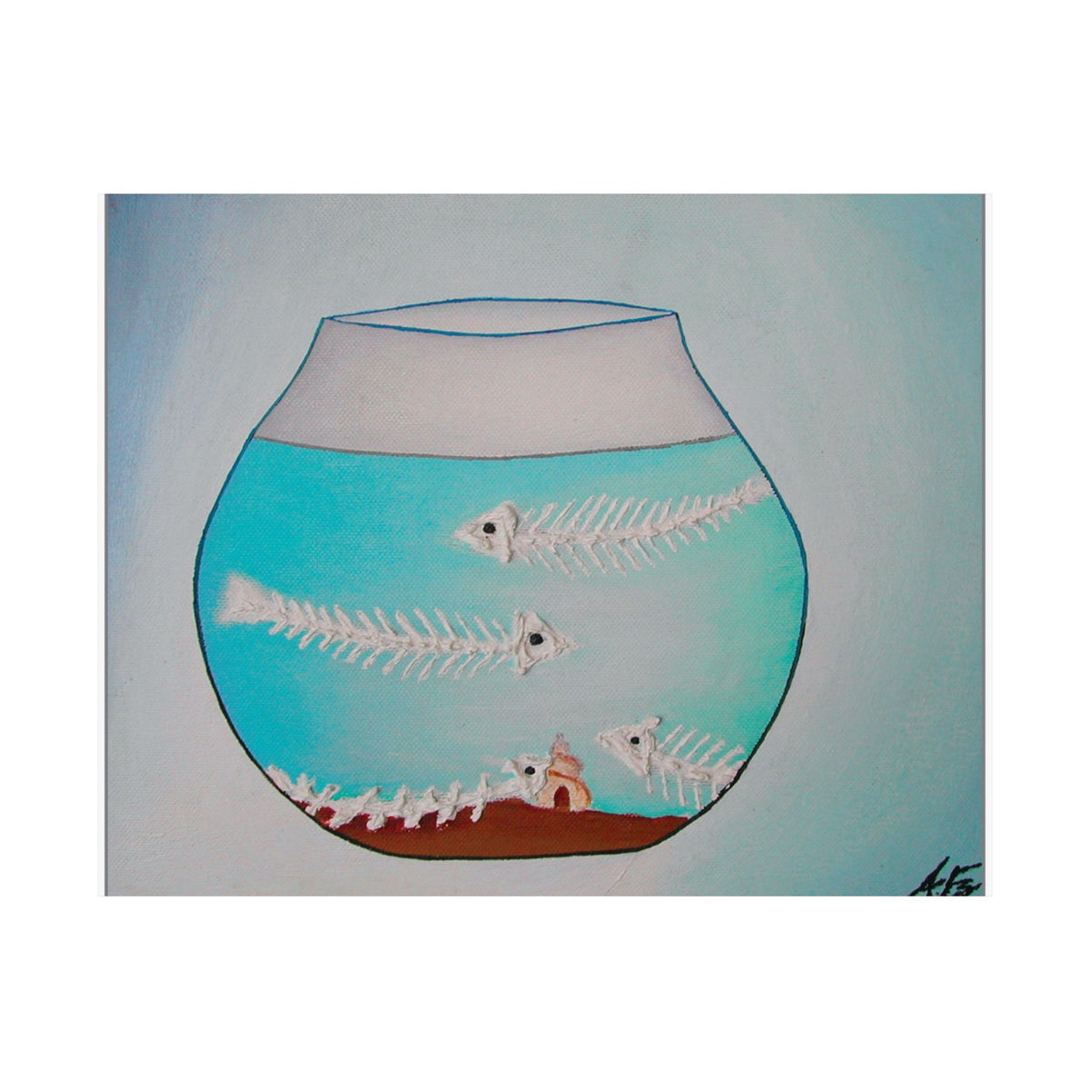 Fish in a Bowl, Part II — painting by Alex Frishberg