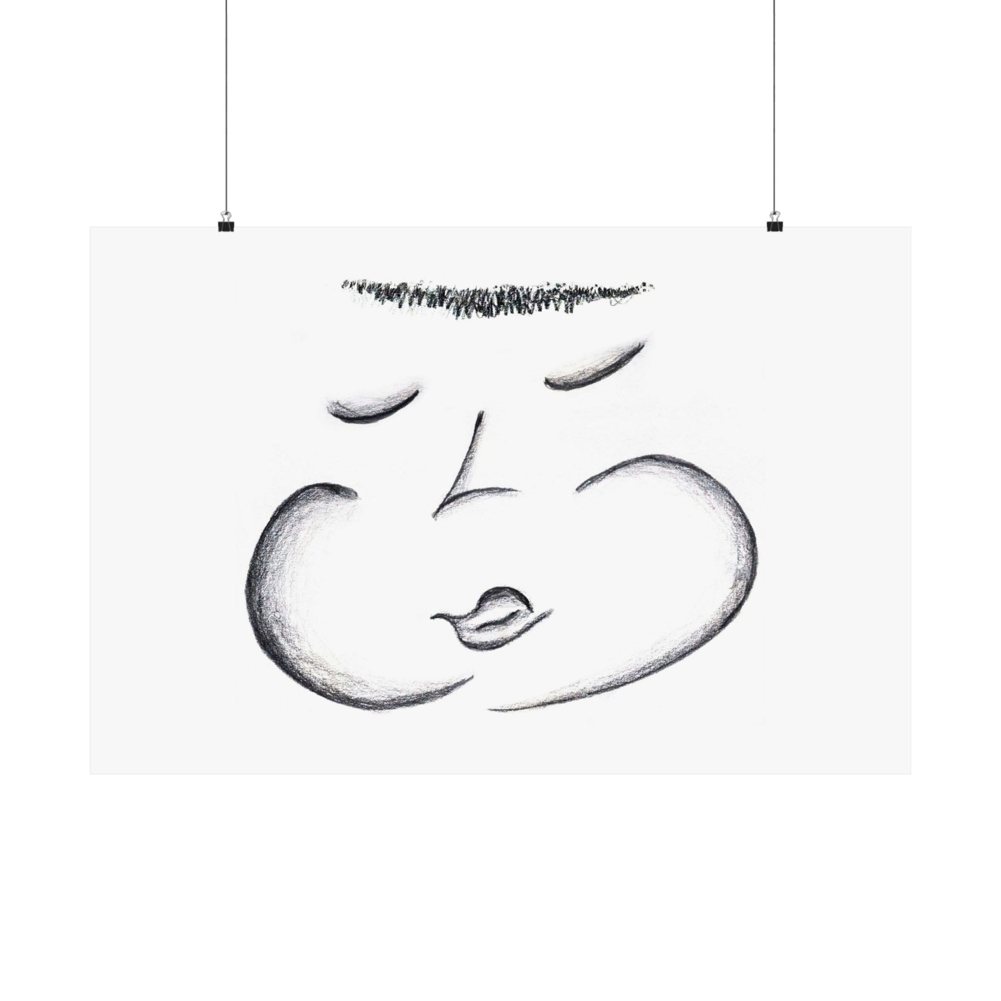 Sleeping Face — drawing by Alex Frishberg
