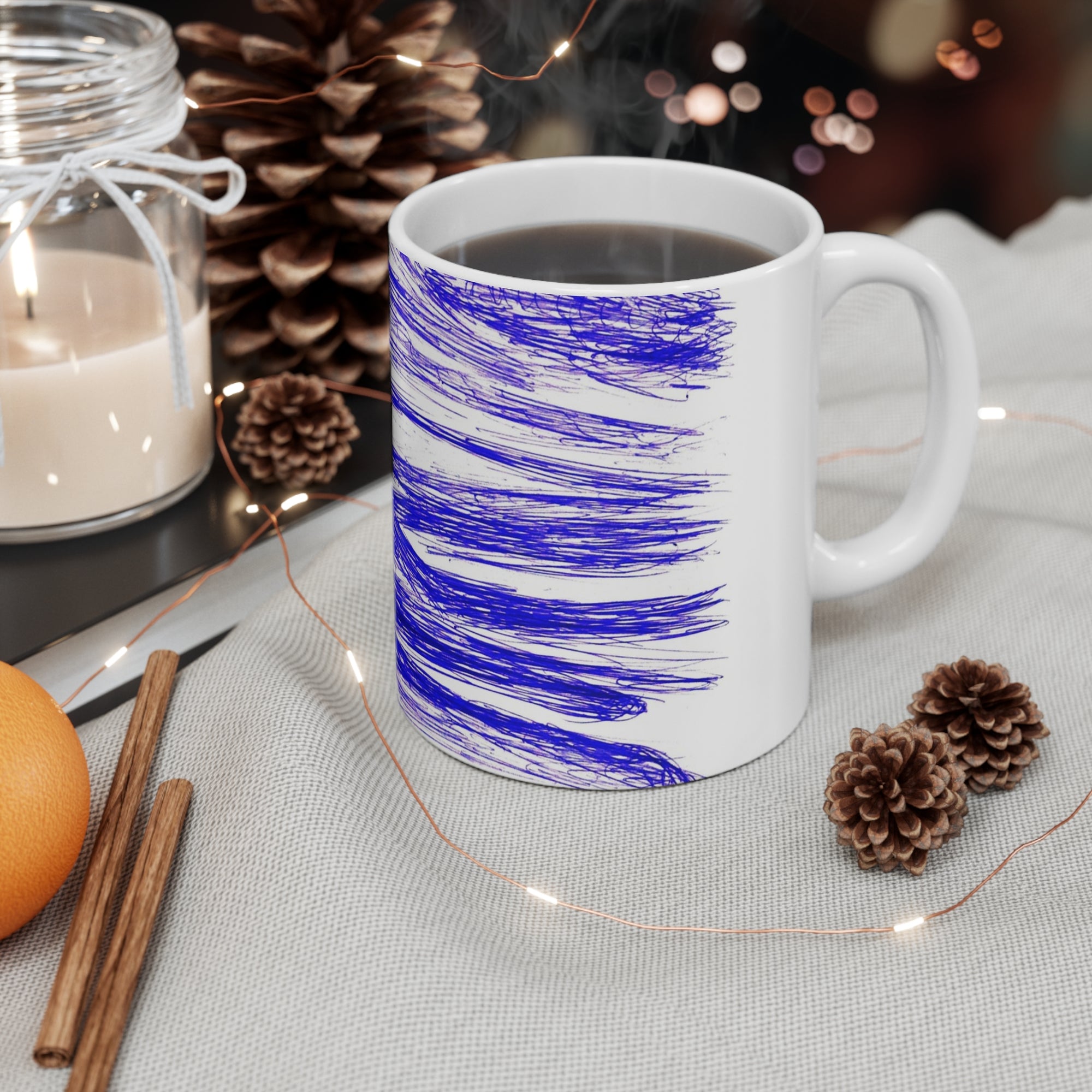 Salmon Run Mug — by Alex Frishberg