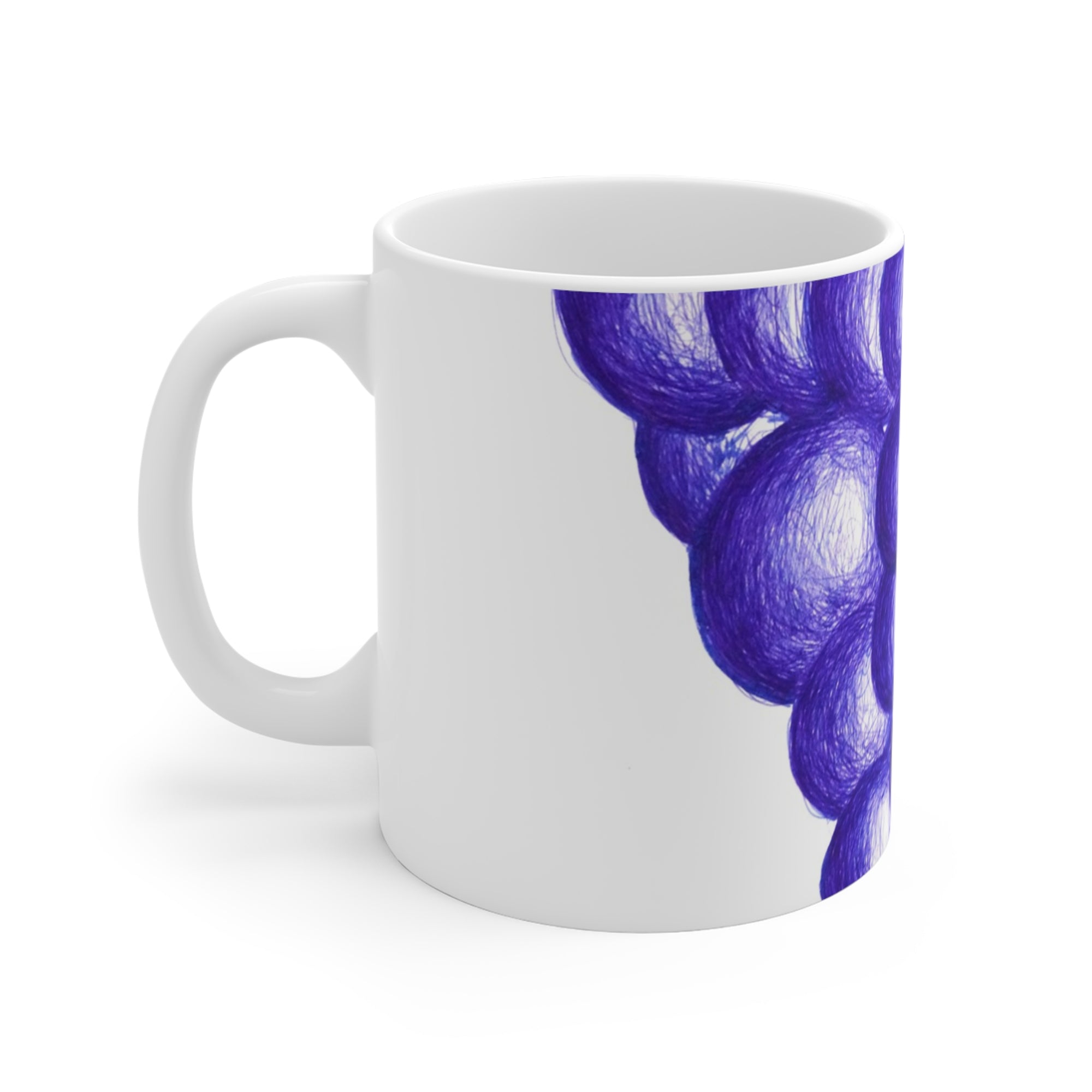 Blue Grapes Mug — by Alex Frishberg