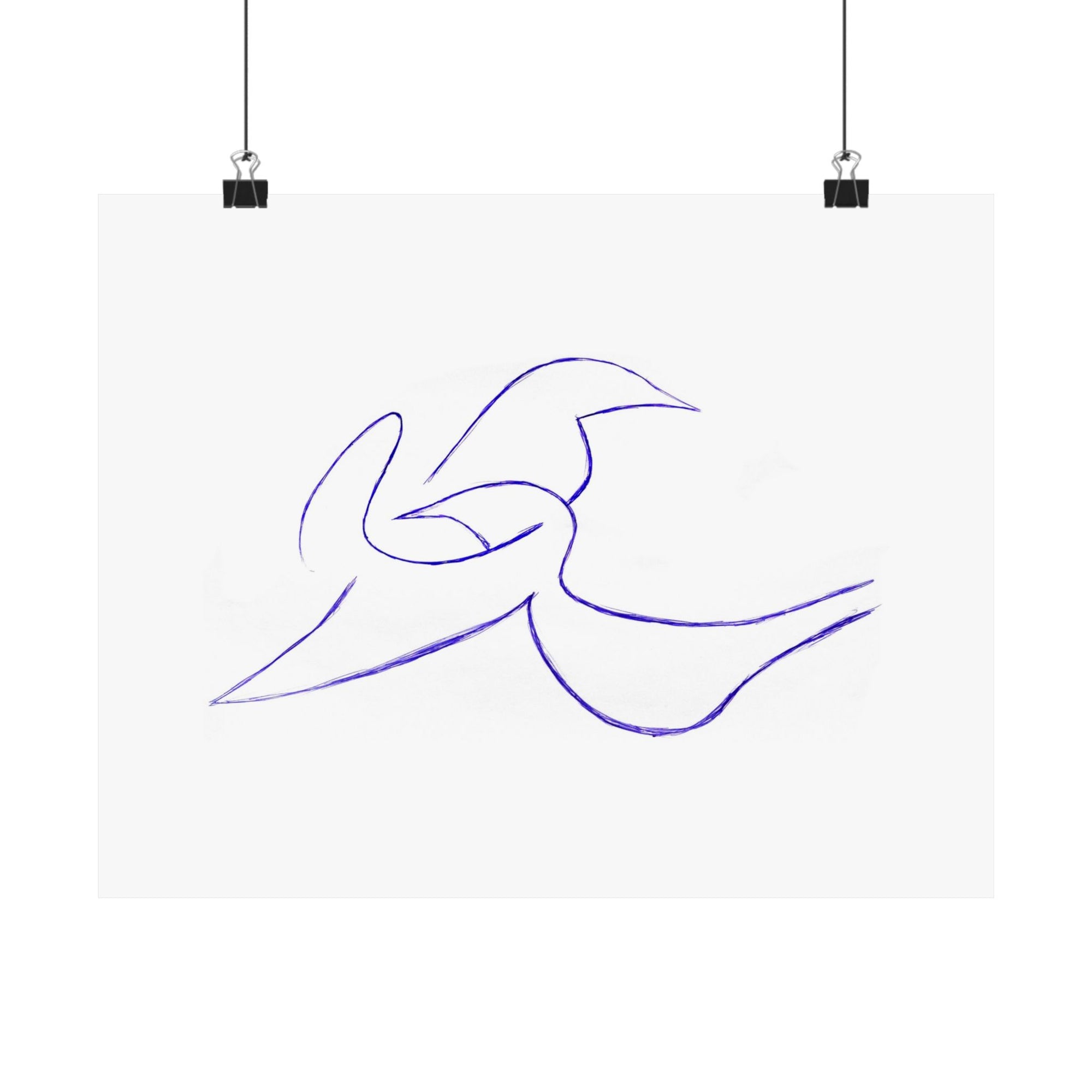 Two Doves in Love — drawing by Alex Frishberg