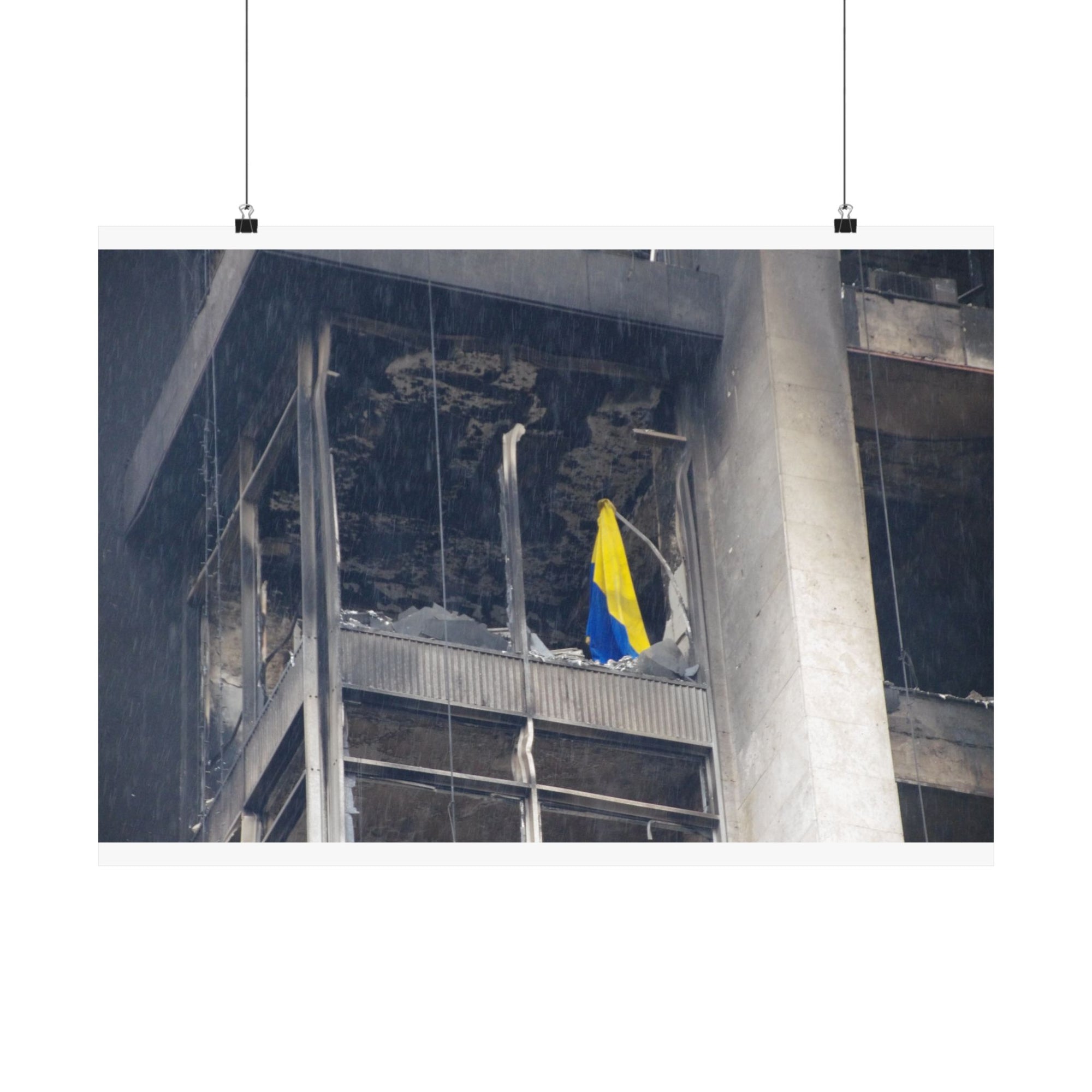 The Flag in the Window — photograph by Alex Frishberg