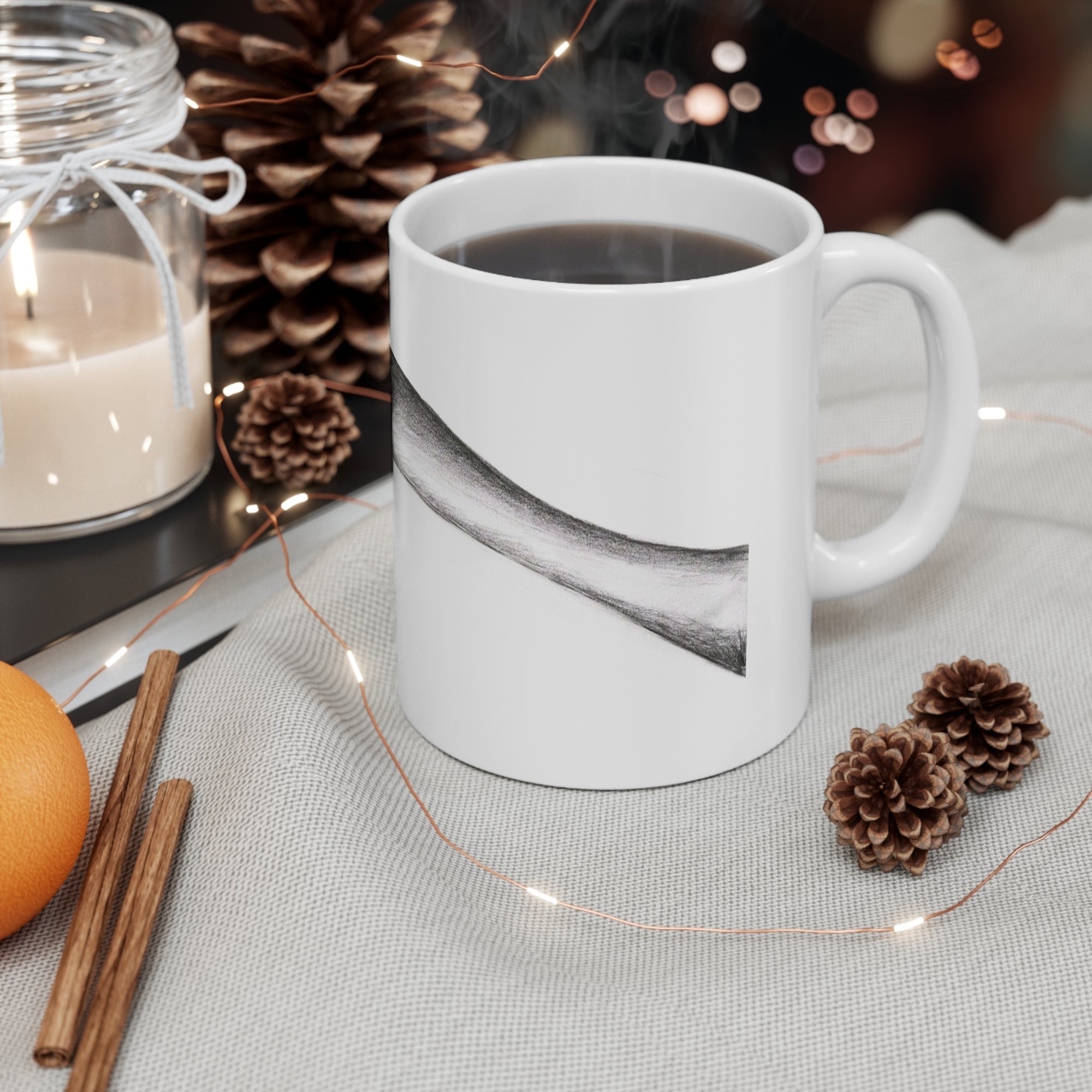 Curious Stork Mug — by Alex Frishberg