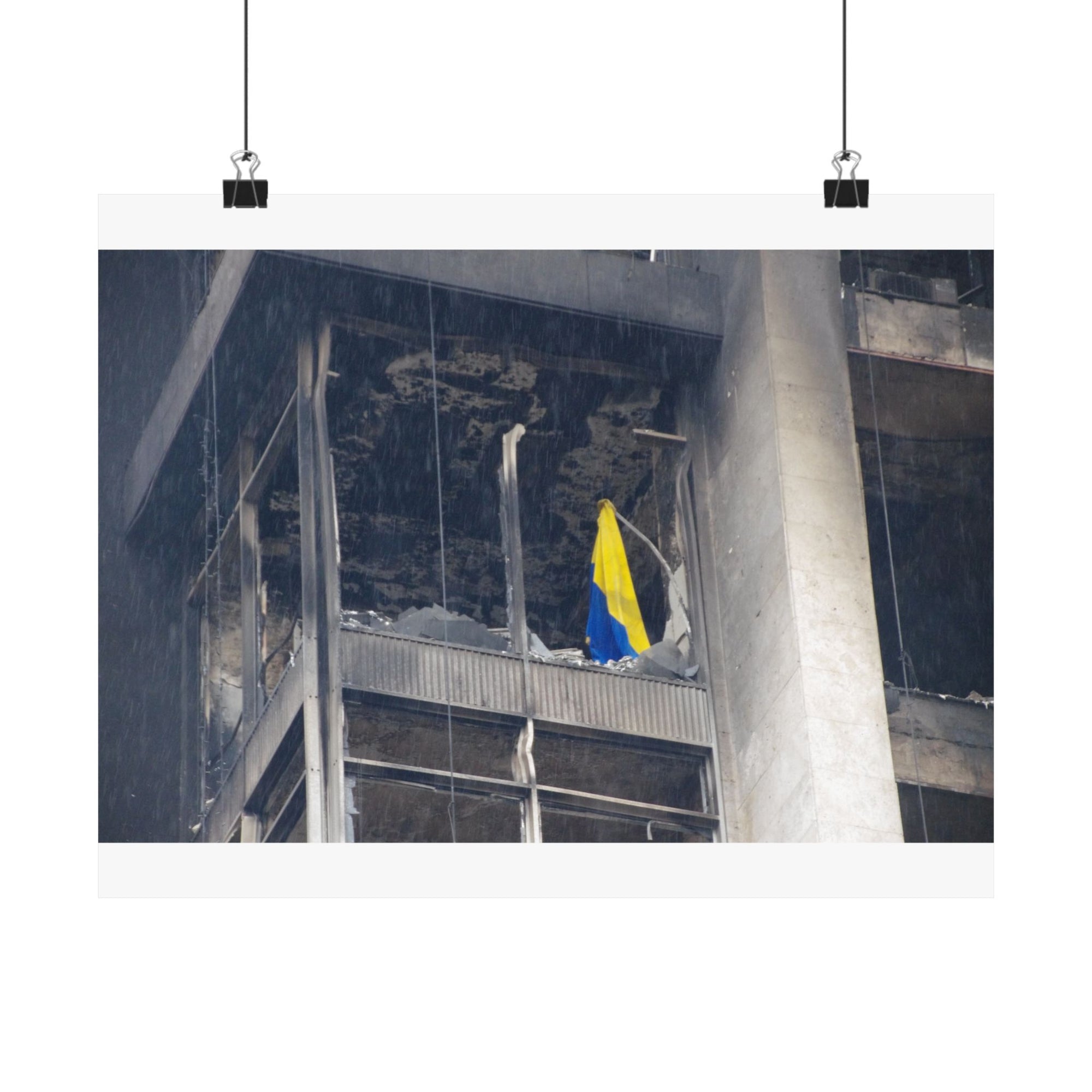 The Flag in the Window — photograph by Alex Frishberg