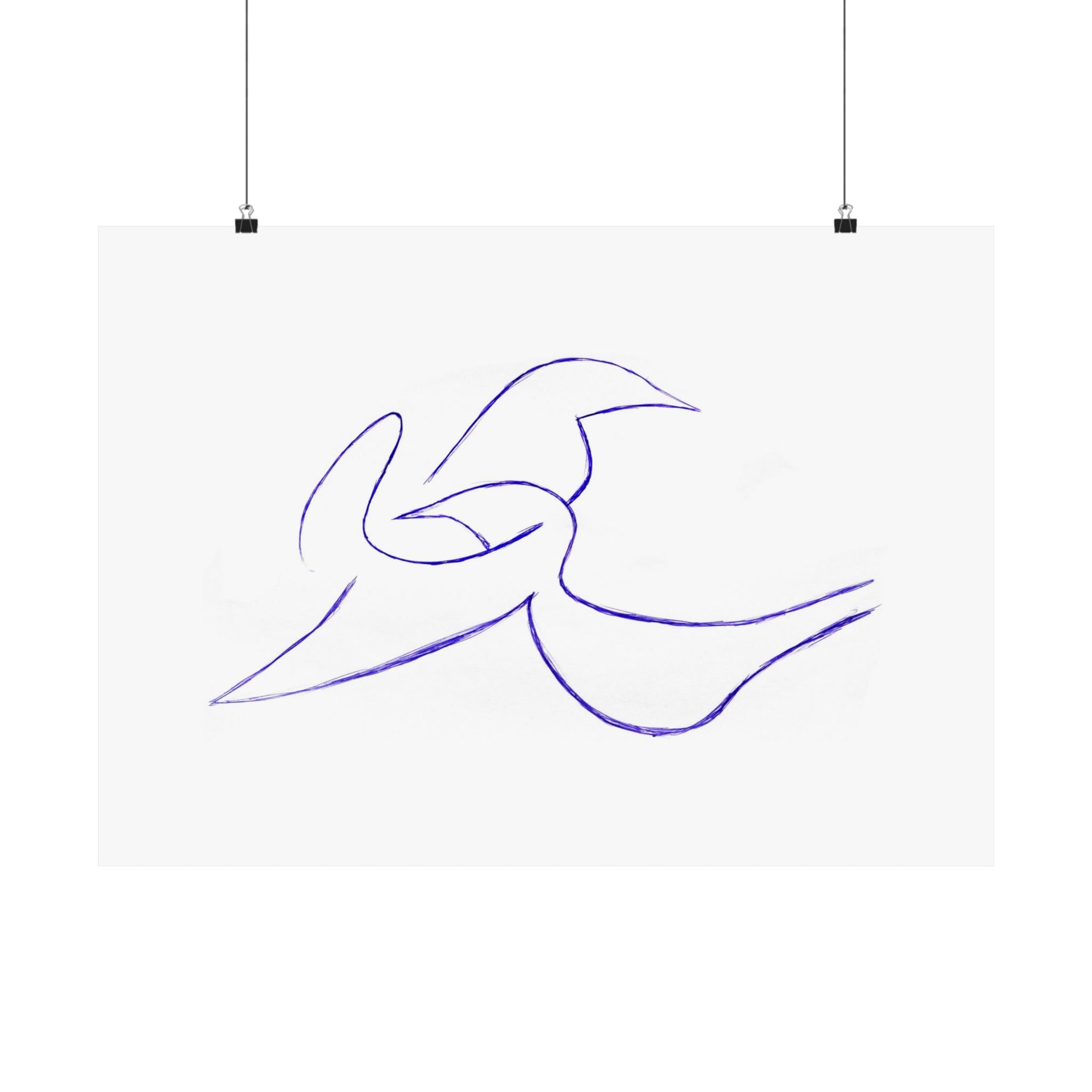 Two Doves in Love — drawing by Alex Frishberg