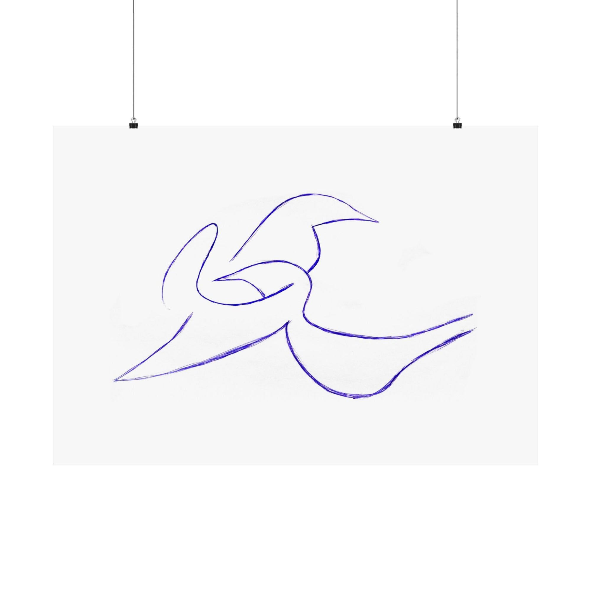 Two Doves in Love — drawing by Alex Frishberg