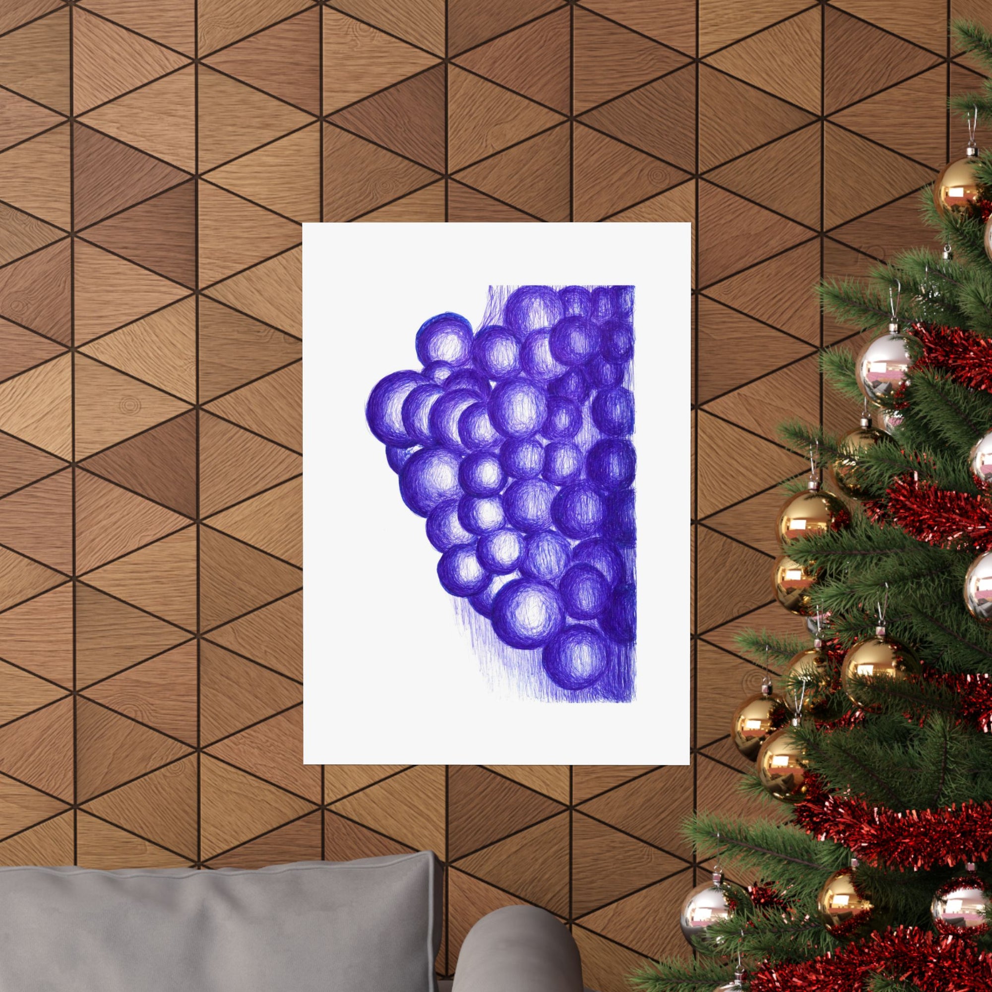 Blue Grapes — drawing by Alex Frishberg
