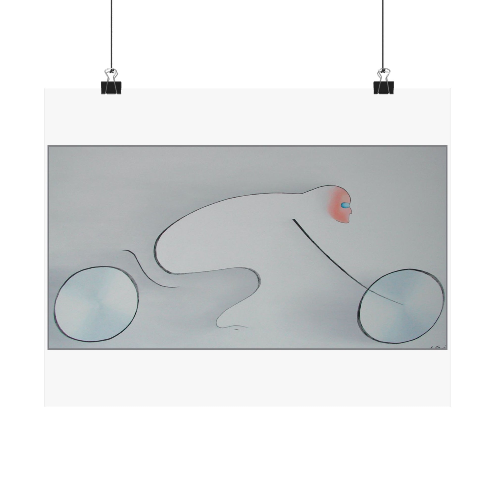 The Bicyclist — painting by Alex Frishberg
