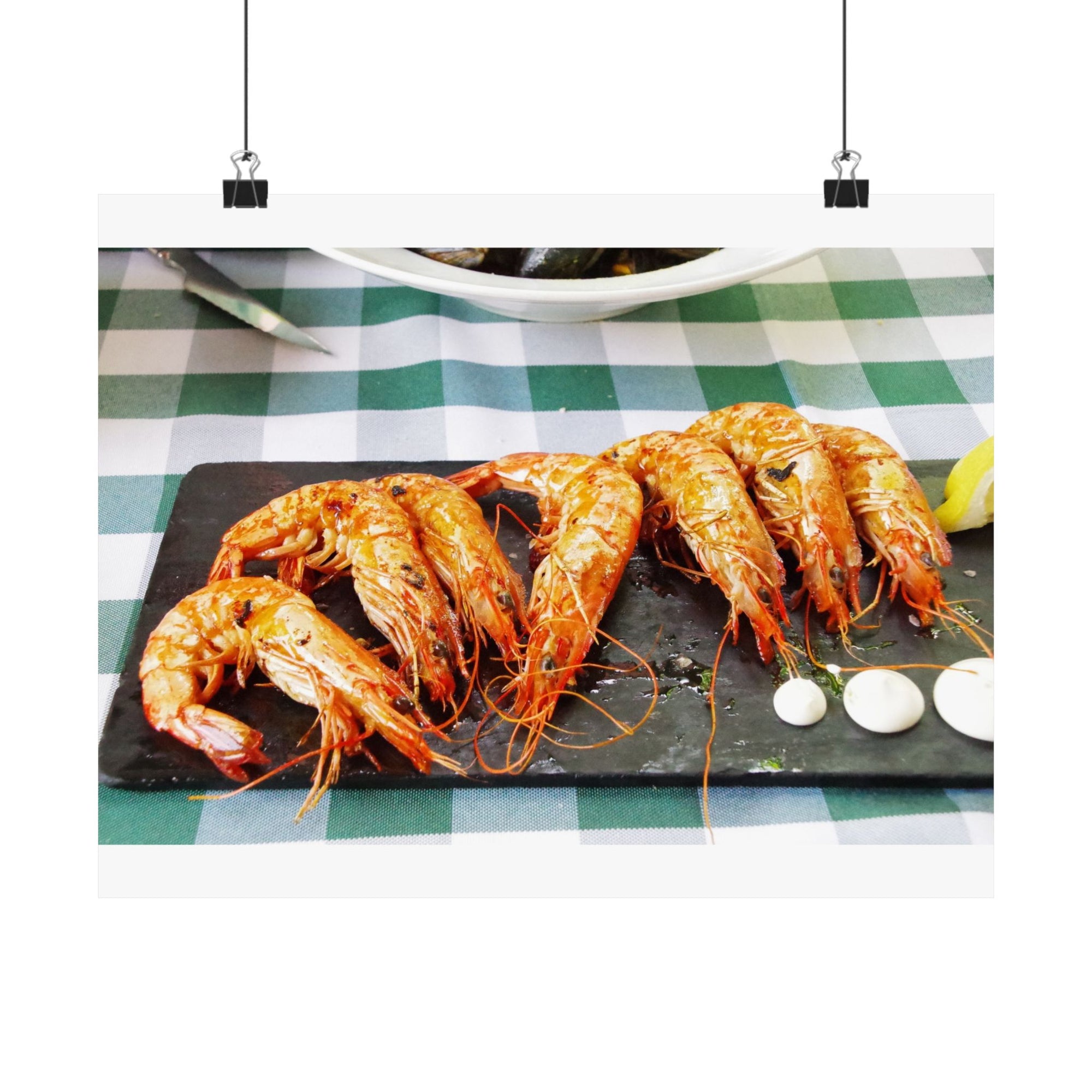 Prawns on Slate — photograph by Alex Frishberg