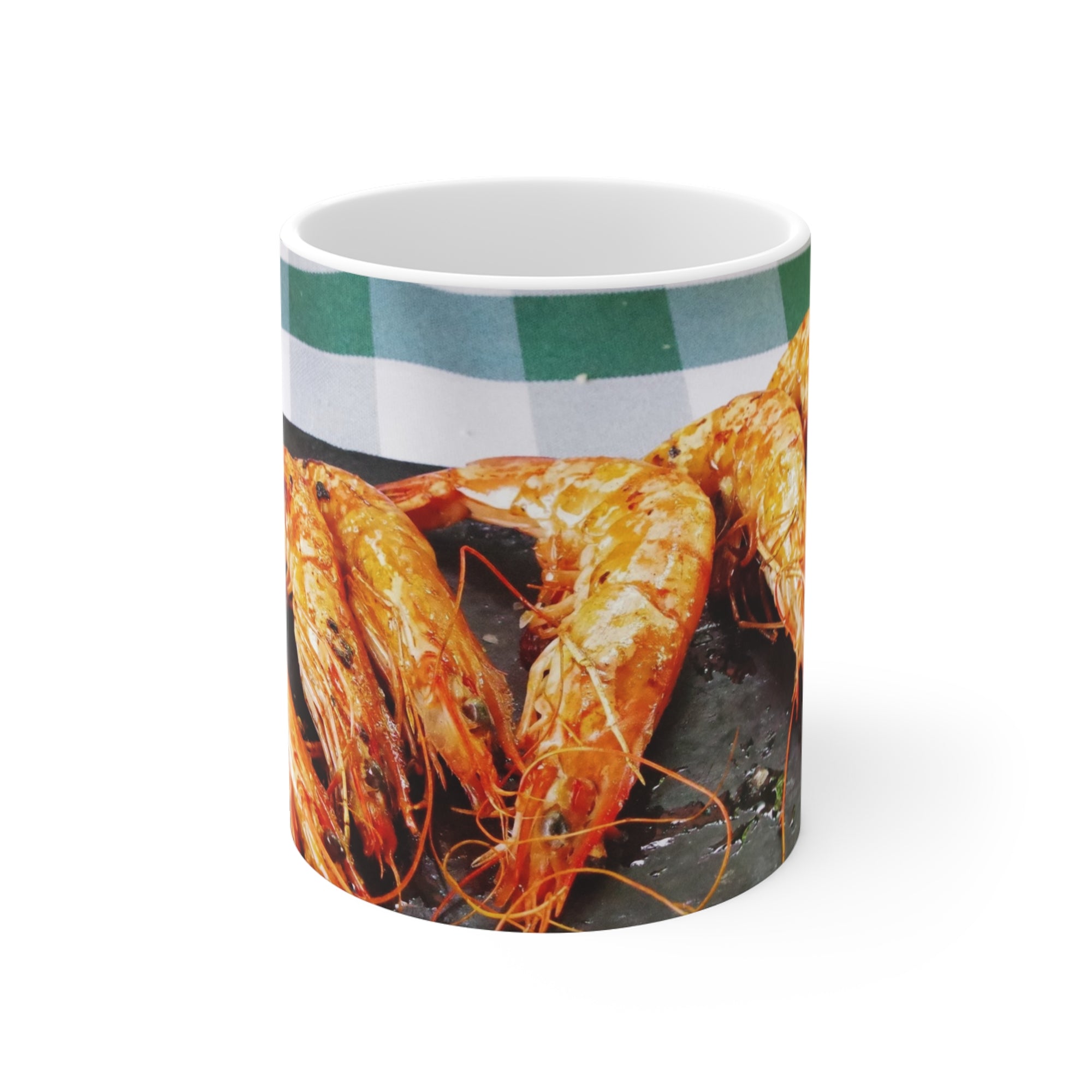 Prawns on Slate Mug — by Alex Frishberg