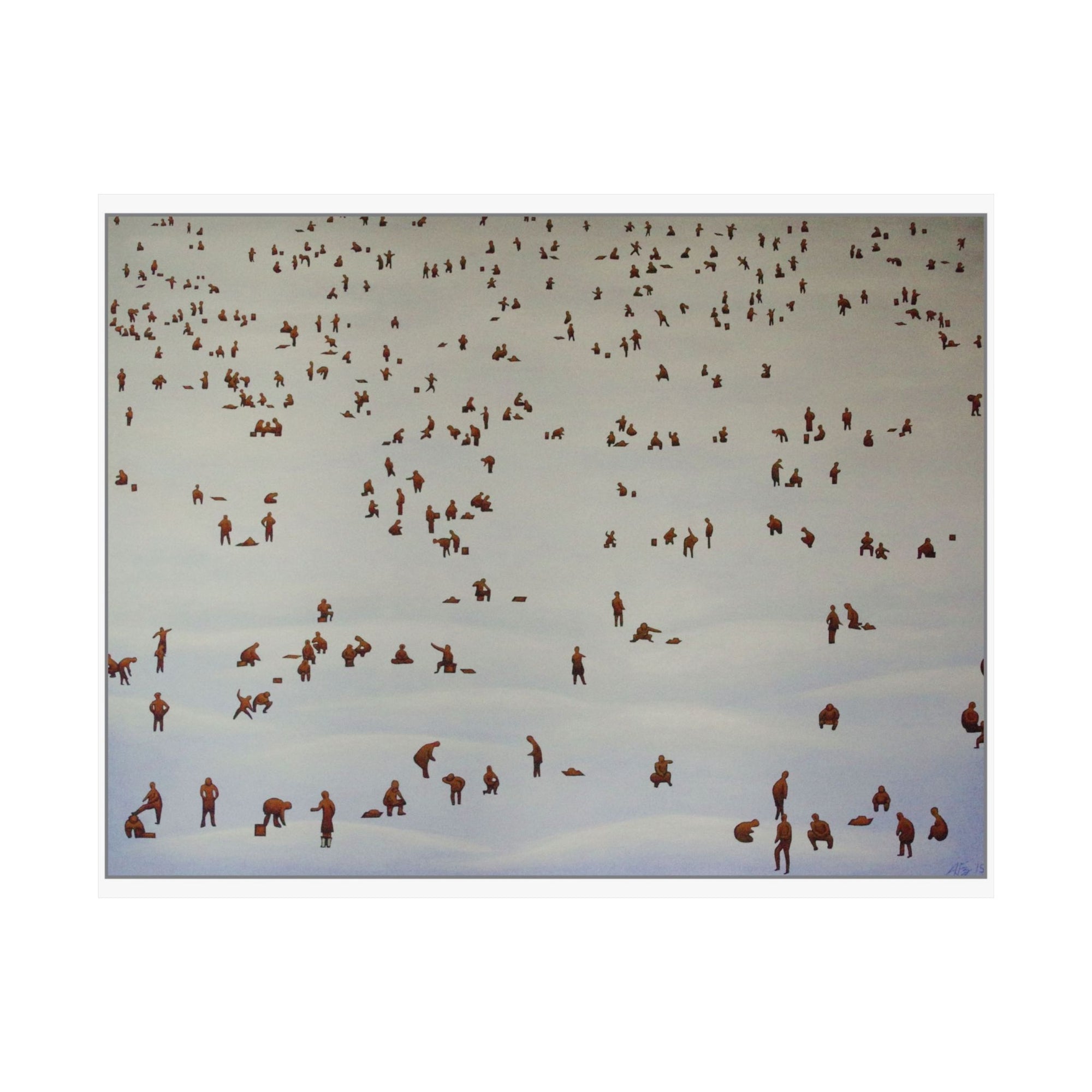 Ice Fishing I — painting by Alex Frishberg