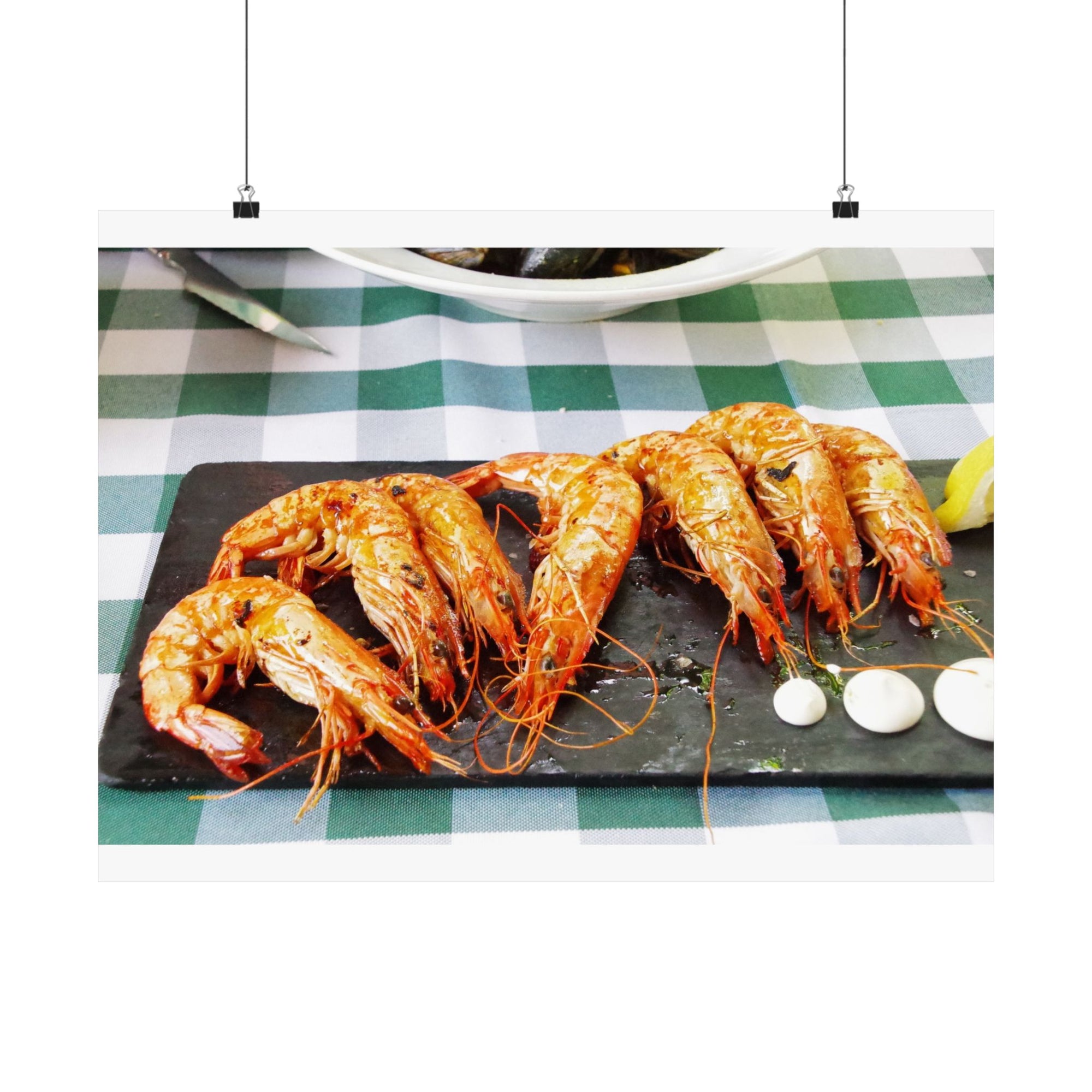 Prawns on Slate — photograph by Alex Frishberg