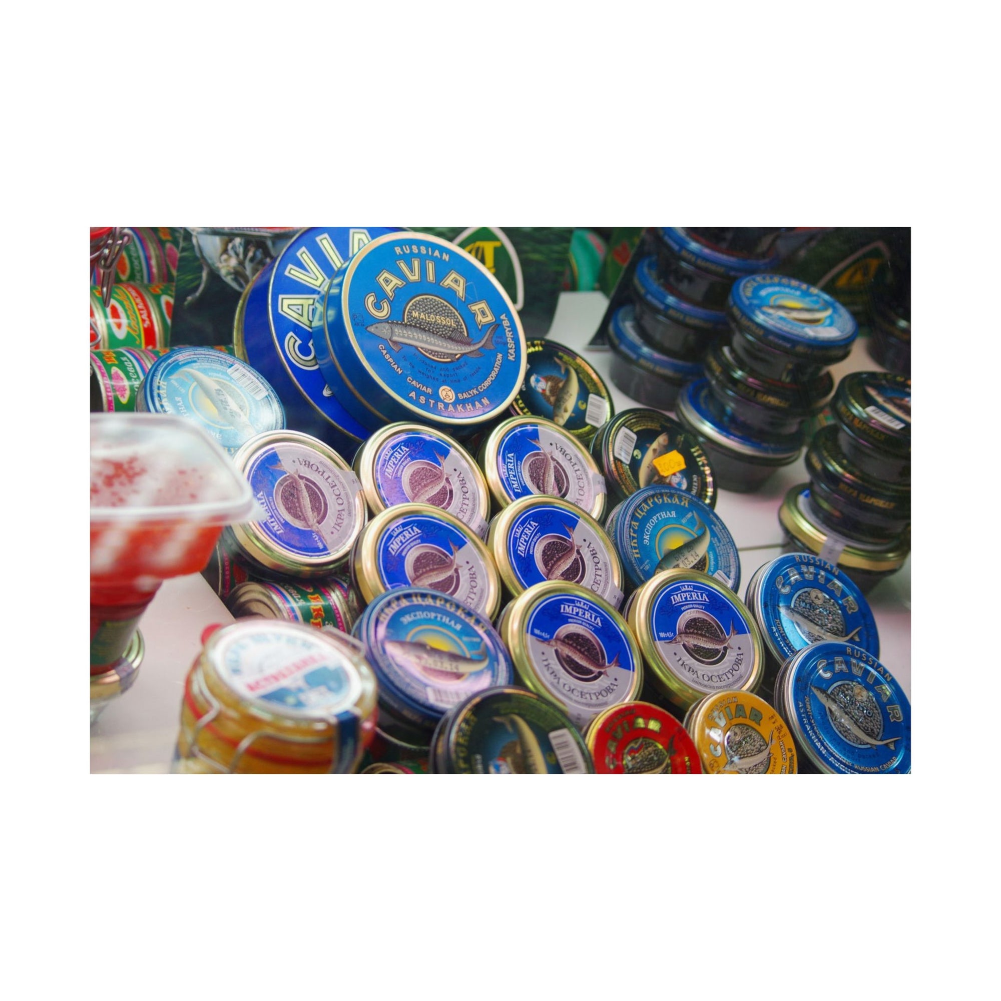 Caviar Tins — photograph by Alex Frishberg