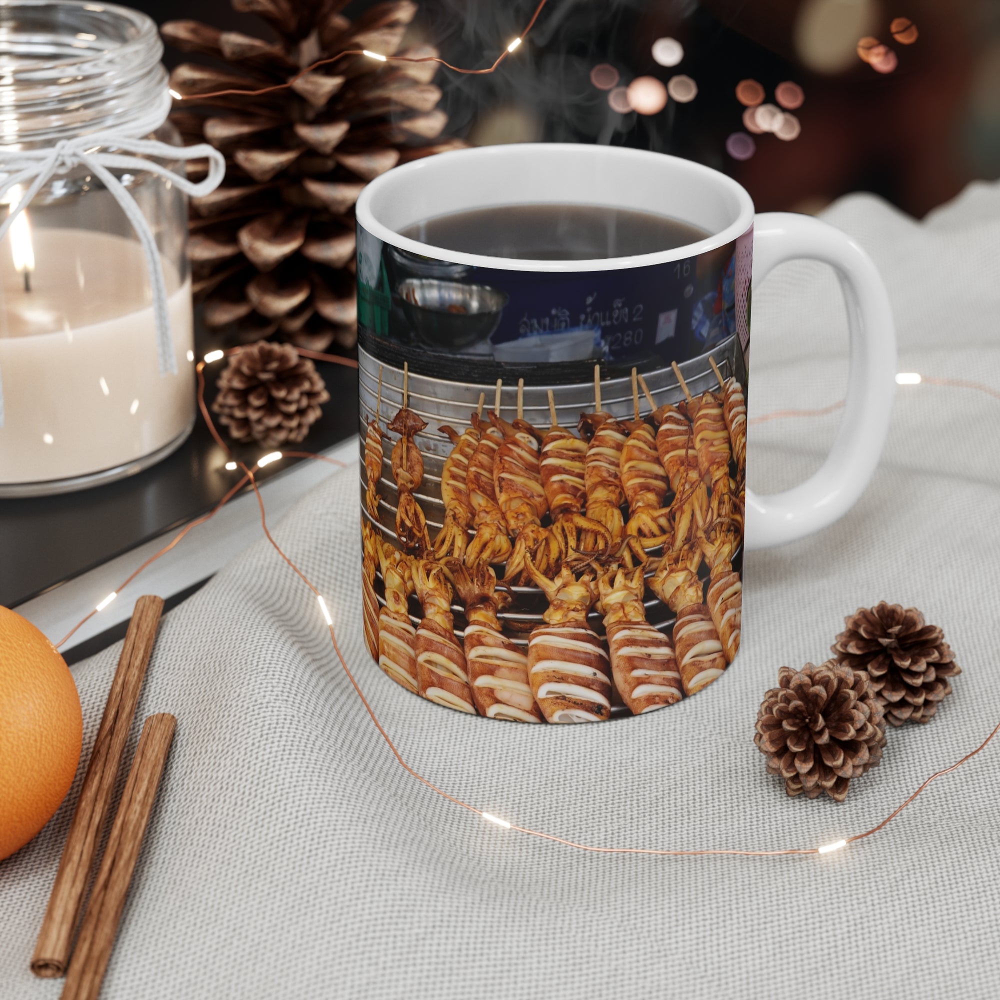 Scorpion Skewers Mug — by Alex Frishberg