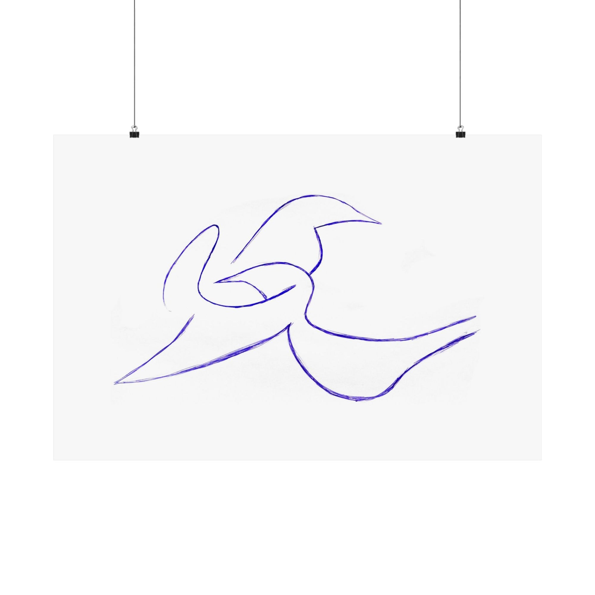 Two Doves in Love — drawing by Alex Frishberg