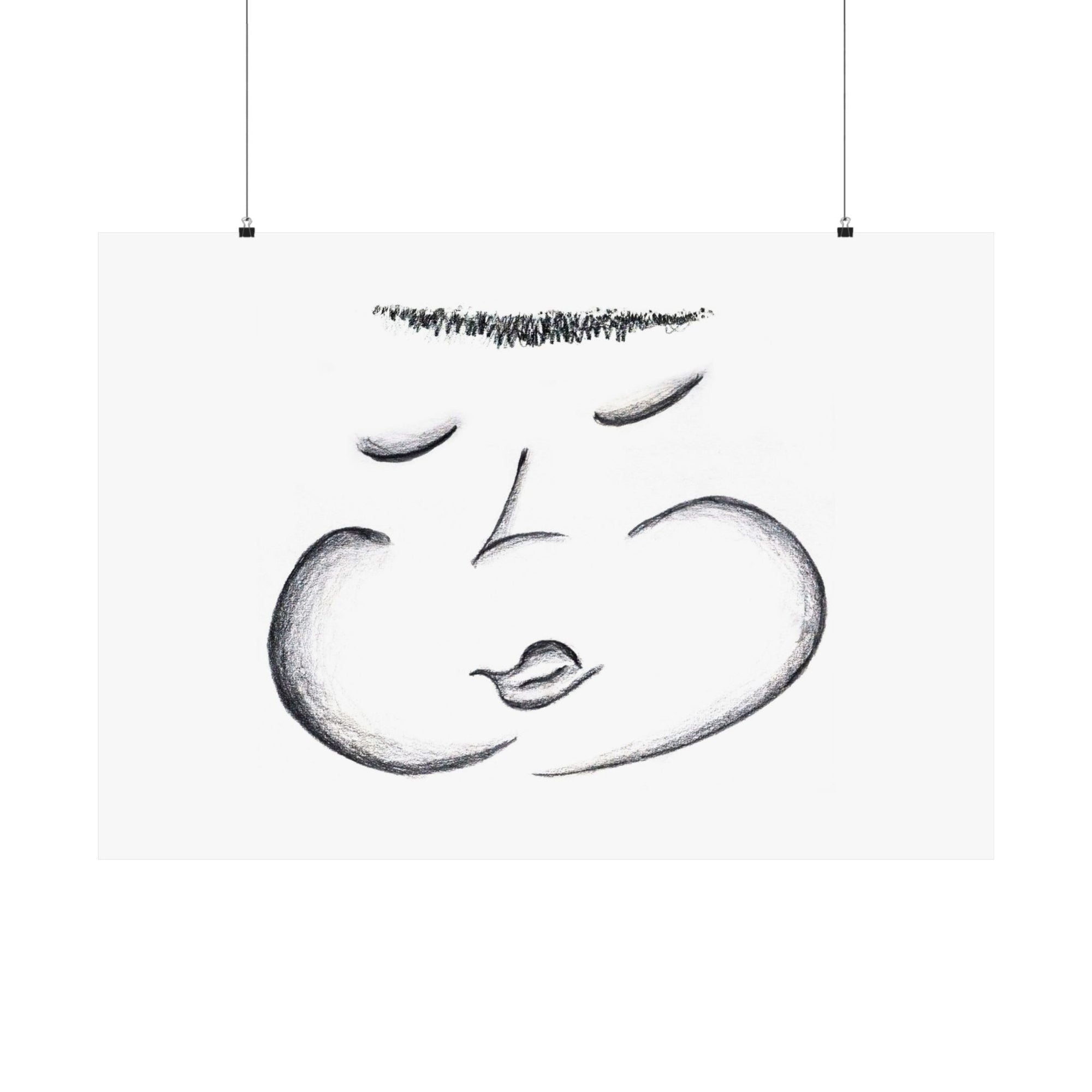 Sleeping Face — drawing by Alex Frishberg