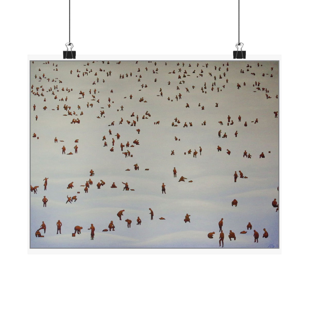 Ice Fishing I — painting by Alex Frishberg