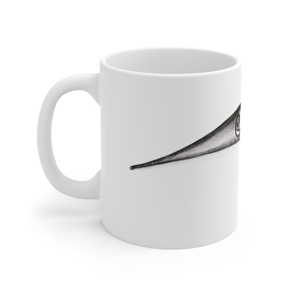 Curious Stork Mug — by Alex Frishberg