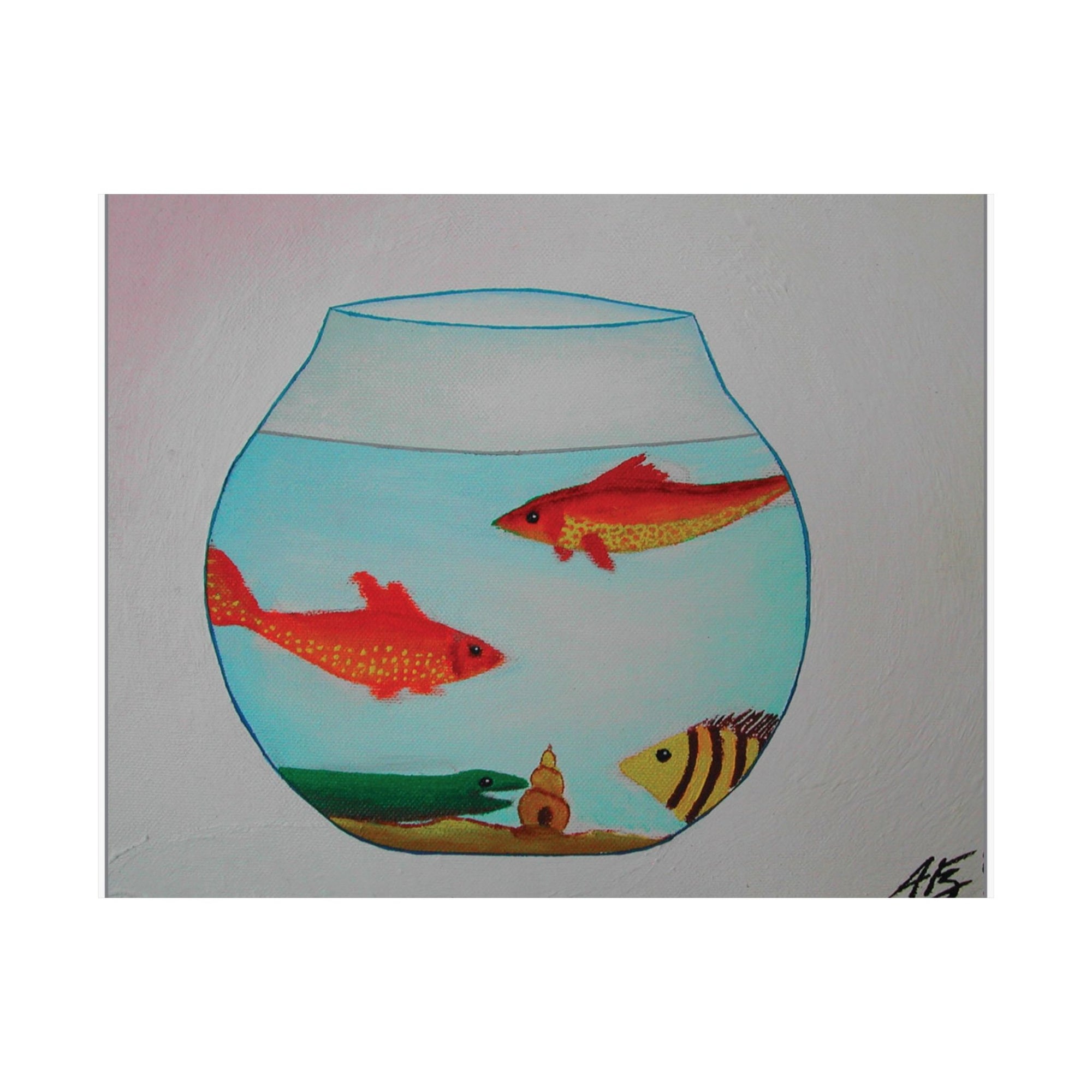 Fish in a Bowl, Part I — painting by Alex Frishberg