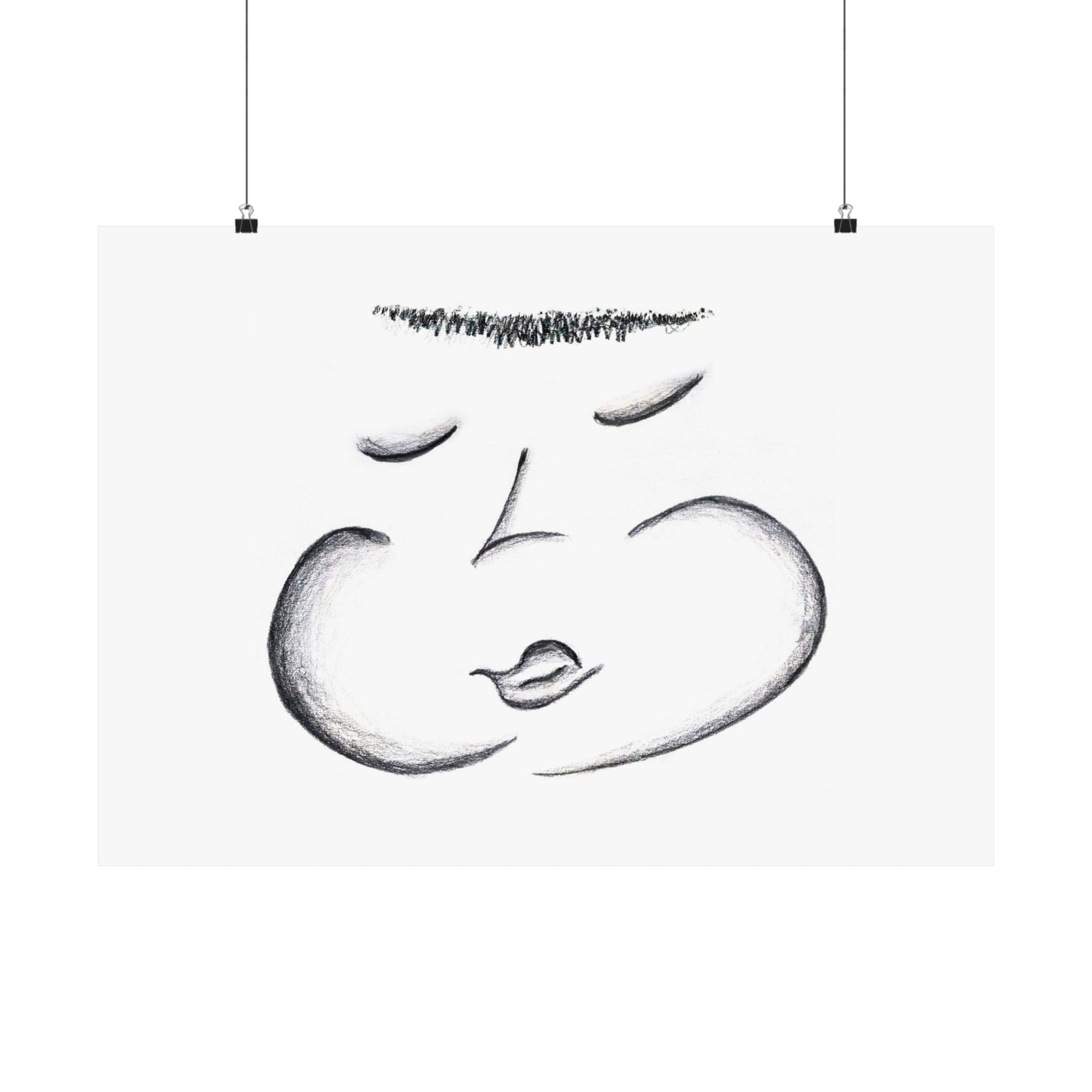 Sleeping Face — drawing by Alex Frishberg