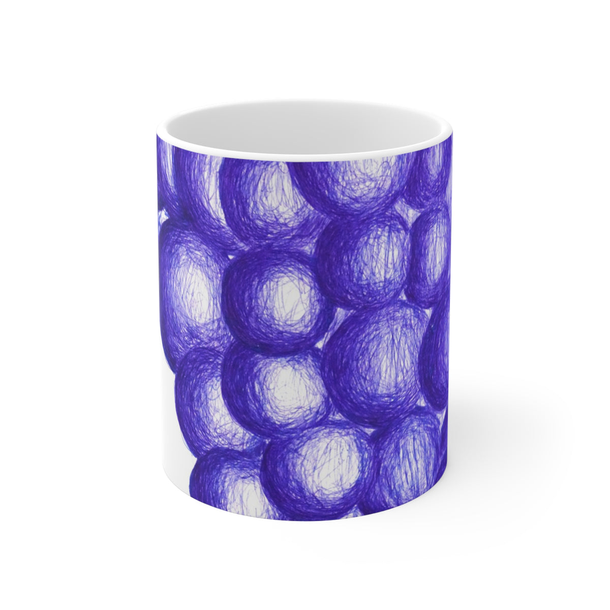 Blue Grapes Mug — by Alex Frishberg