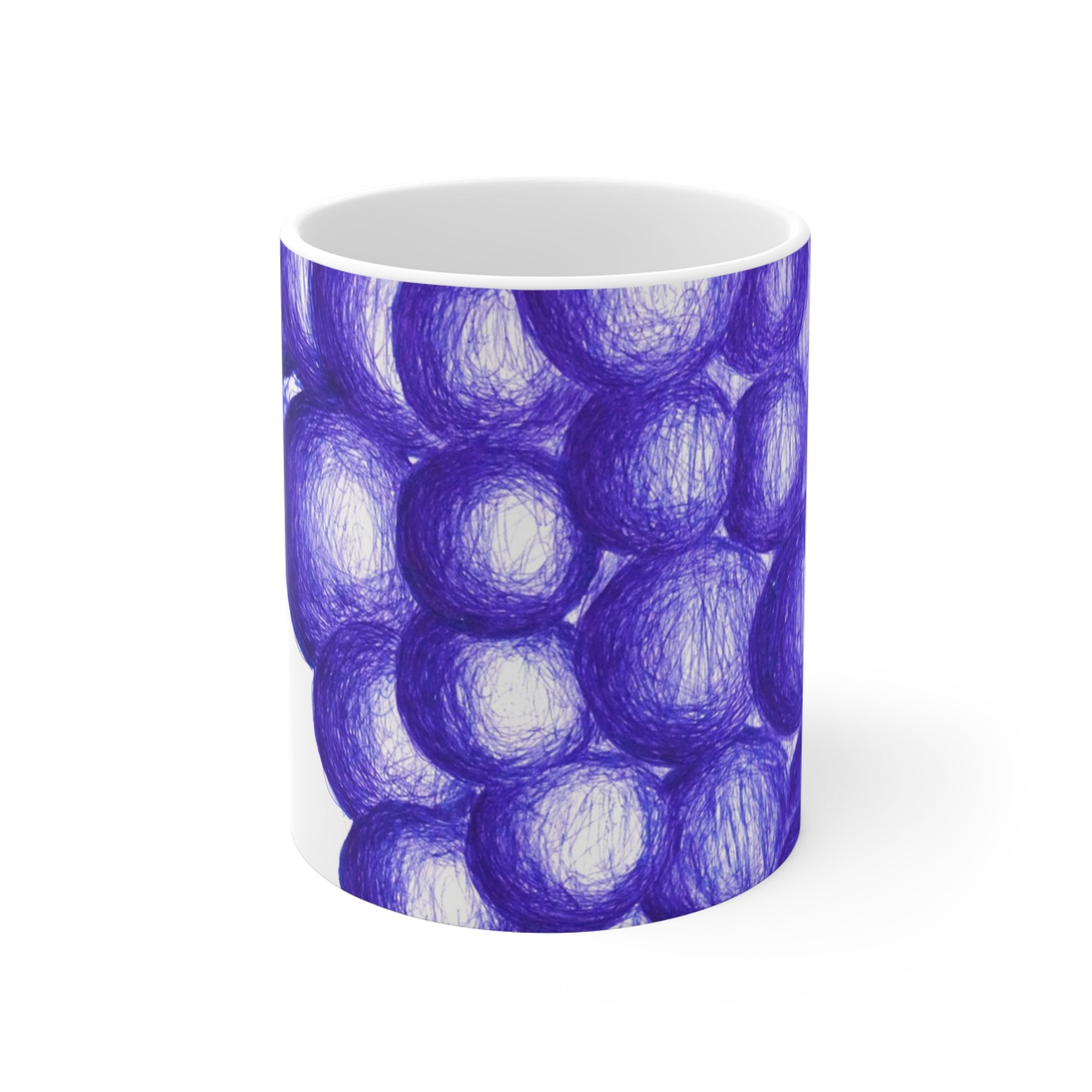 Blue Grapes Mug — by Alex Frishberg