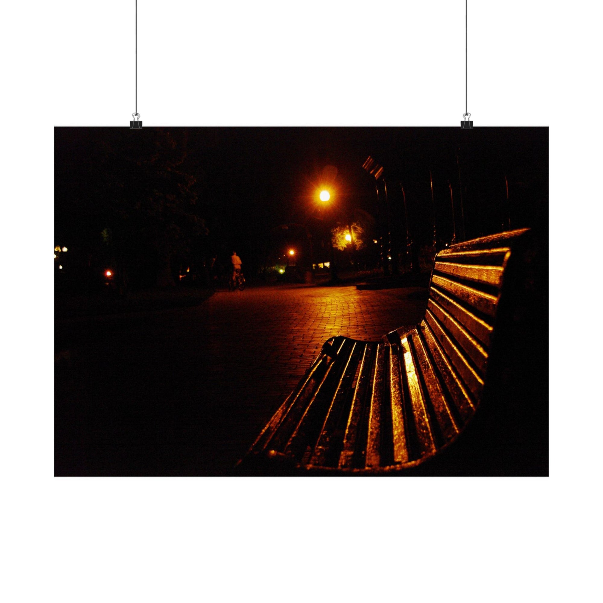 Night Bench — photograph by Alex Frishberg