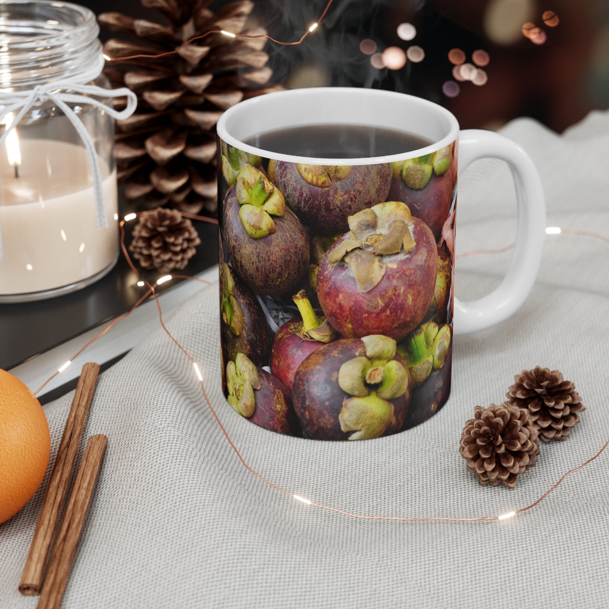 Mangosteens Mug — by Alex Frishberg