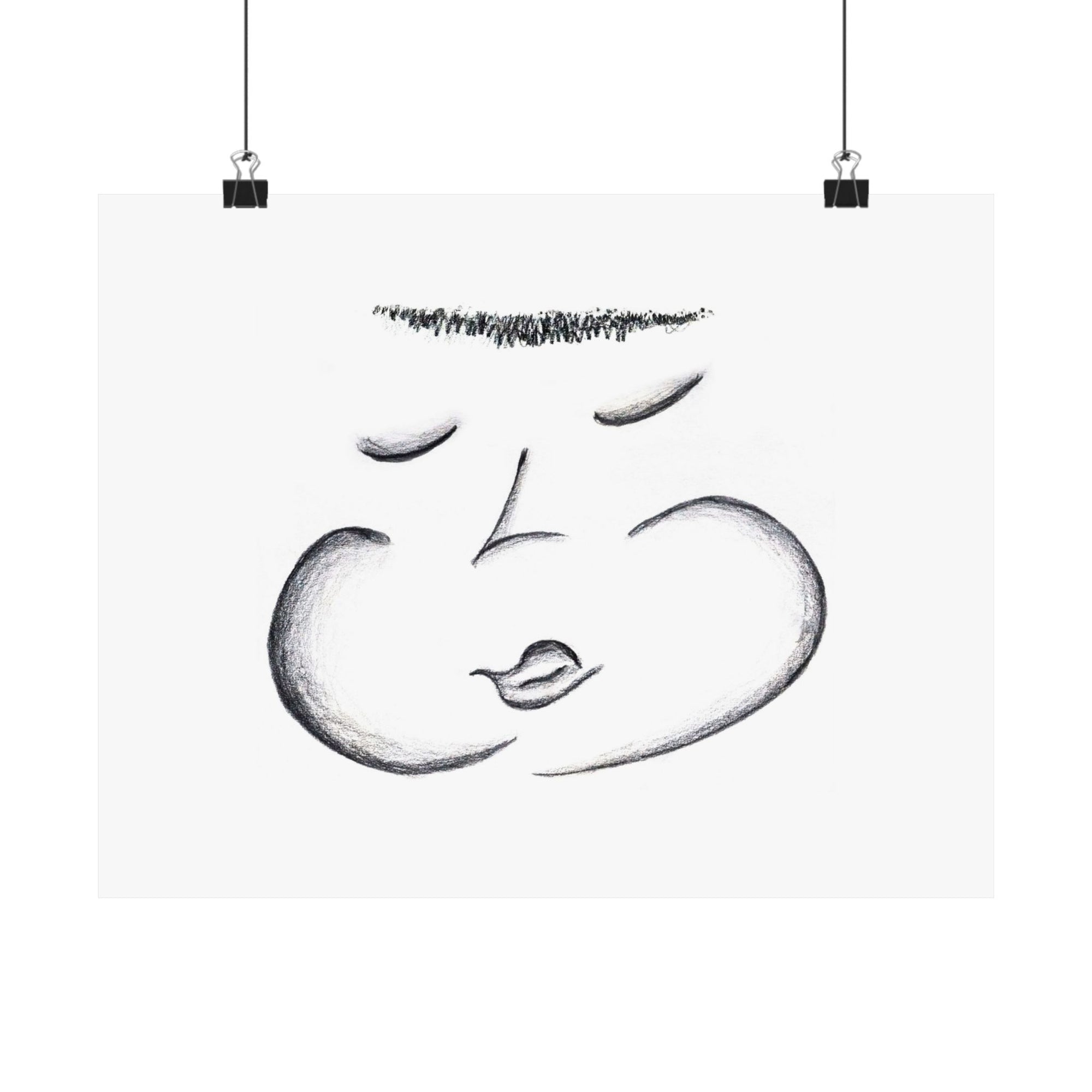 Sleeping Face — drawing by Alex Frishberg